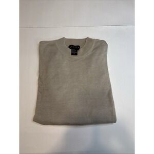 Vintage men's XL Baracuta 55% silk, 45% cotton versatile mock‎ turtleneck beige